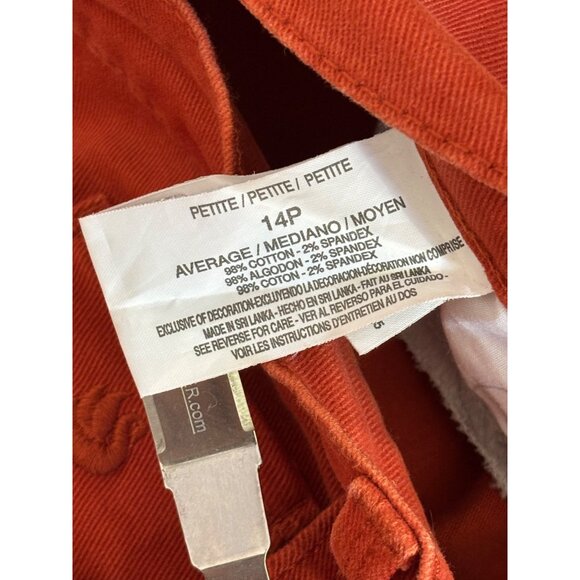 Gloria Vanderbilt Amanda Rusty Orange Petite Straight-Leg Jeans Women's 14P - Picture 4 of 8